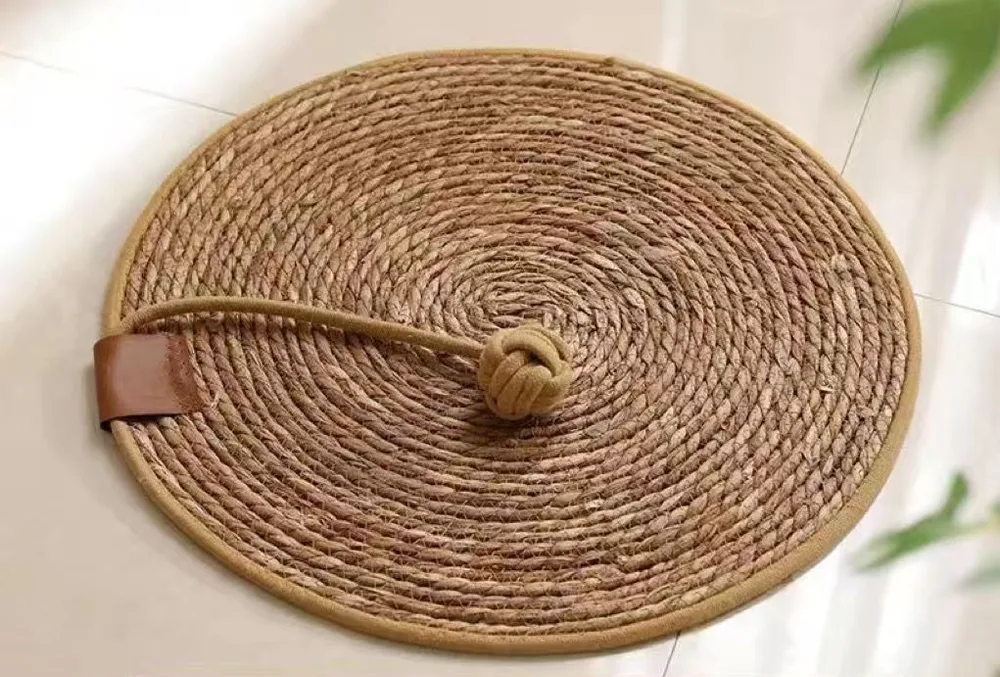 Натуральный коврик из рогоза, когтеточка для кошек 40*40см — фото 3